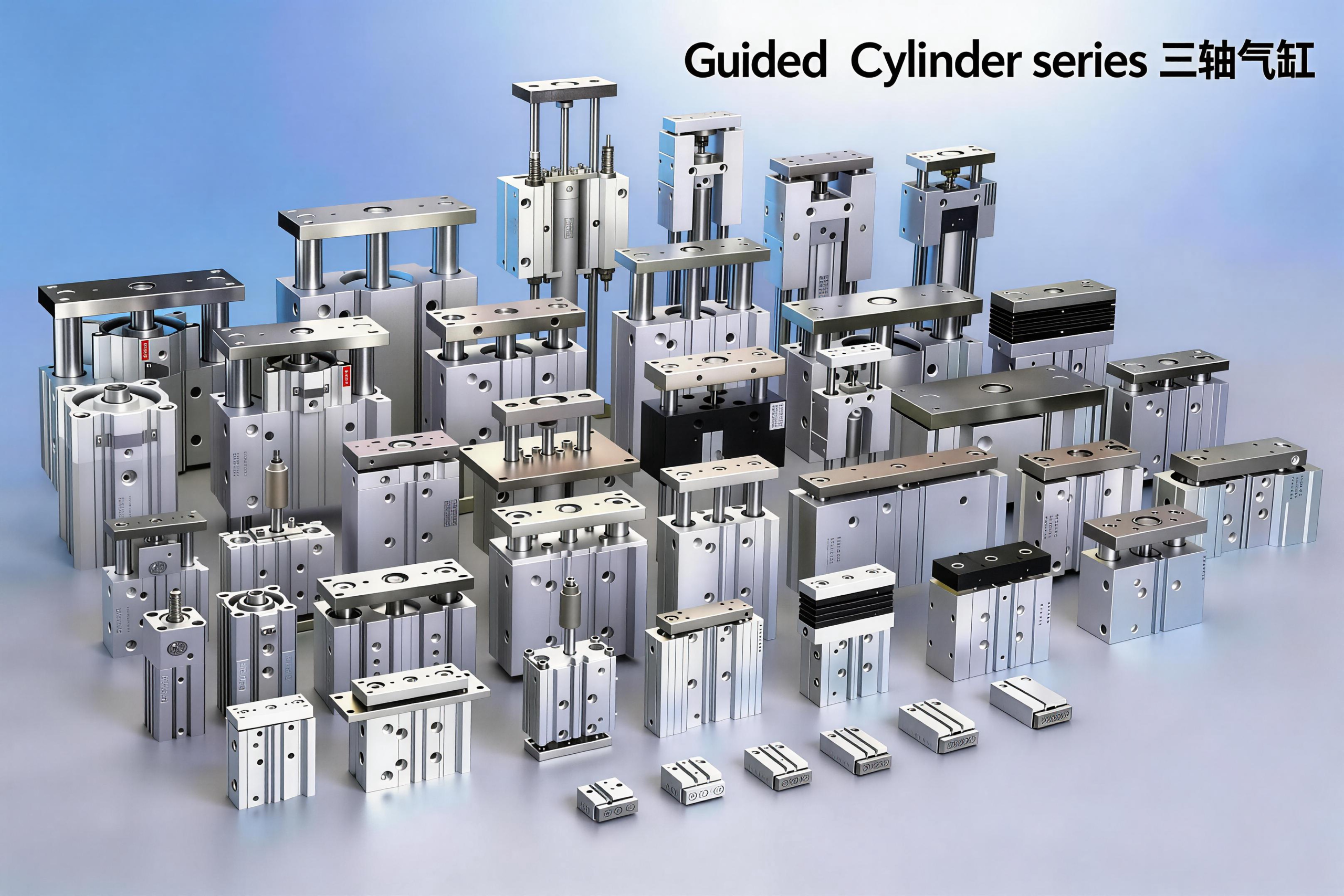 jimeng 2026 04 13 8049 将右上角文字内容调整为“guided cylinder series 三轴气缸”...